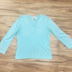 Lilly Pulitzer Soft Blue V-Neck Top